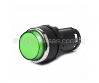 Кнопка нажимная моноблочная 22 мм, IP 40, 1НО с выступающими линзами | код MB100HY | EMAS