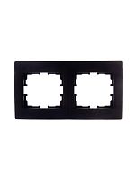 KARINA Рамка 2-ая горизонтальная б/вст чёрный бархат | код 707-4200-147 | Lezard