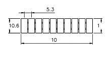 305801/65 Маркировка клемм TU/TP/TC сеч. 2,5мм2, шир. 5.2мм, нумерац. «65», шт | код 305801/65 | SUPU