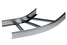 Угол горизонтальный 45 градусов 80x300 R-300, лонжерон 1,5 мм, горячеоцинкованный, в комплекте с крепежными элементами и соединитель | код LIC0833KHDZ | DKC