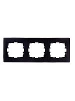 Рамка 3-м Karina горизонт. черн. бархат | код 707-4200-148 | LEZARD