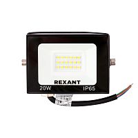 Прожектор REXANT СДО 20 Вт 1600 Лм 4000 K черный корпус | код 605-029 | REXANT