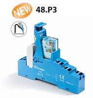 Интерфейсный модуль (сборка 40.31.8.024.0000 + 99.02.0.024.98 + 95.P3SMA), электромеханическое реле, 1CO 10A, контакты AgNi, питание 24В AC, категория защиты IP20, безвинтовые клеммы Push-in, металлическая клипса, LED + варистор | код 48P380240060SM