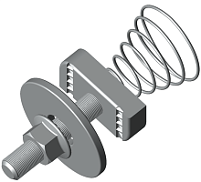 Комплект соединительный 12х30 для STRUT-профиля с конусной пружиной EKF | код ksst12x30 | EKF