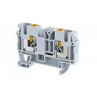 Клемма проходная PUSH-IN 6 мм2, на 2 подключения, серая PQ6-GREY | код 3104010000 | Elmex