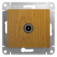 Розетка телевизионная TV Glossa коннектор механизм дерево дуб | код GSL000593 | Schneider Electric