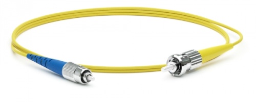 Патч-корд волоконно-оптический (шнур) SM 9/125 (OS2) FC/UPC-ST/UPC 2 мм simplex LSZH 50 м, Hyperline FC-S2-9-FC/UR-ST/UR-H-50M-LSZH-YL | код 247463 | Hyperline