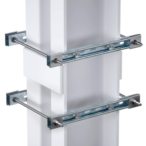 Обжимной комплект монтажных профилей тип 1, обхват конструкции габаритами 950 на 440 мм, для крепления 4 оболочек одного типоразмера | код EX-E4TR1005 | DKC