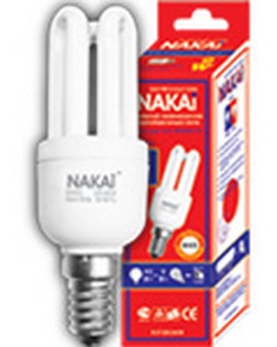 Лампа энергосберегающая (КЛЛ) 3U sup-mini 9Вт 220-230В E14 6100K ECO NAKAI | код 7/955 | NAKAI