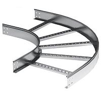 Угол горизонтальный 90 градусов 80x600 R-600, лонжерон 1,5 мм, цинк-ламельный, в комплекте с крепежными элементами и соединительными | код LIC8660KZL | DKC