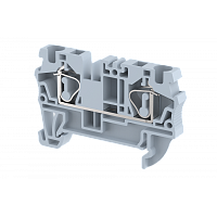 Клемма проходная пружинная 4 мм2, на 2 подключения, черная SQ4-BLACK | код 2103010005 | Elmex