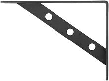 Уголок-кронштейн усиленный 200х150мм черн. КУРС 66104