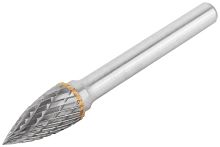 Шарошка карбидная штифт 6мм тип "G" параболическая заостренная 10х20х65мм FIT 36621