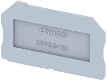 Концевая пластина для клемм, серая CTP2.5-1X2-GREY | код 3911000000 | Elmex