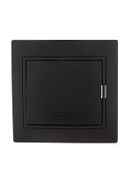 Выключатель 1-кл. 1п СП Мира 10А IP20 со вставкой черн. бархат LEZARD 701-4242-100