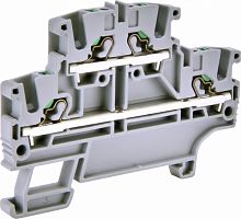 Клемма пружинная двухуровневая ESH-EFD.2 (2,5 мм2, серая, push-in) | код 003903267 | ETI