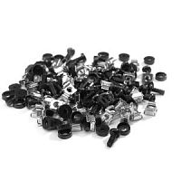 Комплект метизов M6: закладная гайка, винт, шайба (50шт) | код LN-DGR-KFS-M650-XX | LANDE