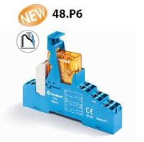 Интерфейсный модуль (сборка 40.61.7.012.0000 + 99.02.9.024.99 + 95.P5SPA), электромеханическое реле, 1CO 16A, контакты AgCdO, питание 12В DC (чувствит.), категория защиты IP20, безвинтовые клеммы Push-in, пластиковая клипса, LED + диод | код 48P6701