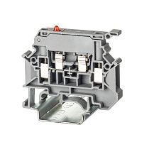 Клемма для предохранителя, винтовой зажим, 2 точки подключения, индикация 24В, 4 кв.мм, серая | код TUR-4-HESILED24 | DKC