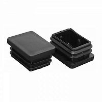 Заглушка внутренняя для трубы 20х40мм пластик черн. (уп.4шт) Tech-Krep/Zitar 150031