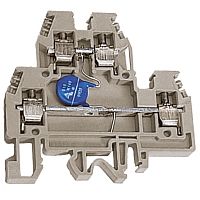 DAS.4/V230, 2х уровневый проходной зажим бежевый 4 кв.мм с варистором между уровнями 230 В | код ZDSV230 | DKC