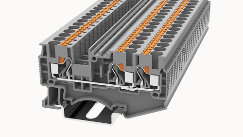 DS4-TW-01P-15-00Z(H), Клемма PUSH-IN, 4 мм.кв., 3C, оранжевый, шт | код 11040000176 | DEGSON