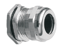 Кабельный ввод (сальник) латунный никелированный резьба PG29, диаметр кабеля 18-25 мм | код PGm-29 | ELVERT