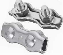 Зажим стальной 6мм Duplex для троса оцинкованный | код 18787 | Партнер