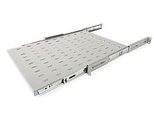 Hyperline TSS3-450-RAL7035 Полка выдвижная c 19 креплением, глубина 450 мм, нагрузка до 20 кг, для шкафов TTB глубиной 600-1200мм, цвет серый (RAL 7035) | код 451907 | Hyperline