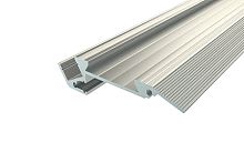 Профиль алюминиевый для ступеней без резиновой вставки 67х18 мм 2 м (заказывать отдельно рассеиватель 146-250) REXANT | код 146-243 | REXANT